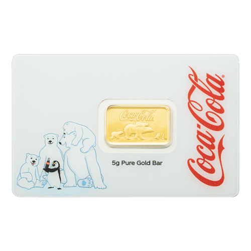 5 gram Coca-Cola Polar Bear Gold Bar | PAMP Suisse
