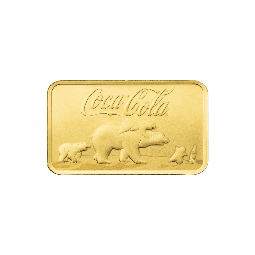 5 gram Coca-Cola Polar Bear Gold Bar | PAMP Suisse