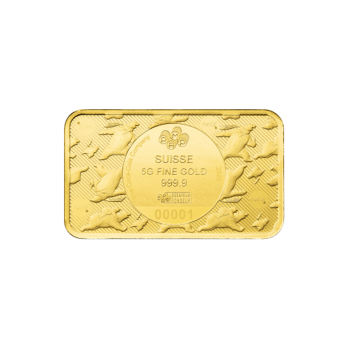 5 gram Coca-Cola Polar Bear Gold Bar | PAMP Suisse