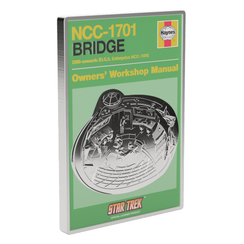 1 oz Star Trek: U.S.S. Enterprise NCC-1701 Bridge Owners Manual Colourized Silver Coin | Agoro by New Zealand Mint