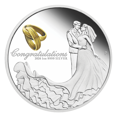 1 oz 2026 Wedding Proof Silver Coin | Perth Mint