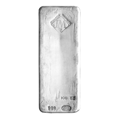 100 oz Vintage Silver Bar | Johnson Matthey