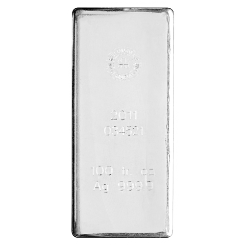 100 onces Lingot d'argent Style ancien | Monnaie royale canadienne