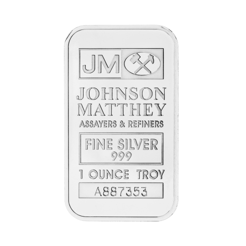 Buy 1 oz New Johnson Matthey Silver Wafer Bar | Silver Gold Bull US