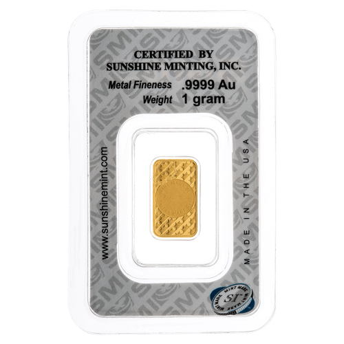 1 gram Gold Bar | Sunshine Minting