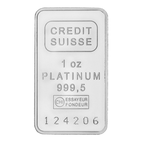 1 once Lingot de platine | Crédit Suisse