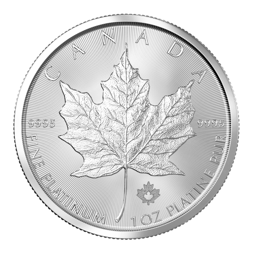 Pièce 1 once de platine Feuille d'érable canadienne Année aléatoire | Monnaie royale canadienne