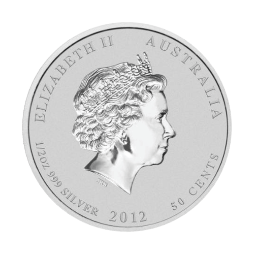 Pièce 1/2 once d'argent Lunaire Année du Dragon 2012 | Monnaie de Perth