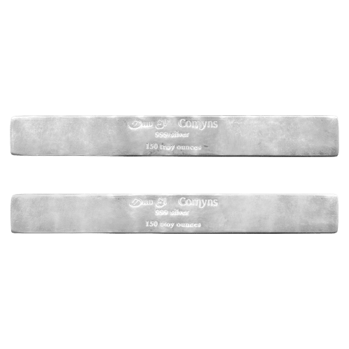 2 x 150 oz Ten Commandments Silver Bars