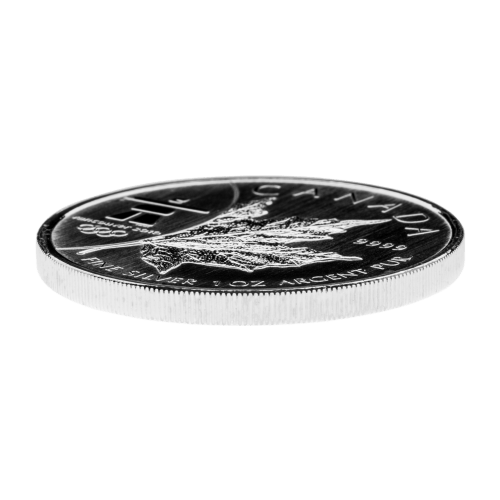 Pièce 1 once d'argent Feuille d'érable canadienne Marque d'atelier Olympiques 2008