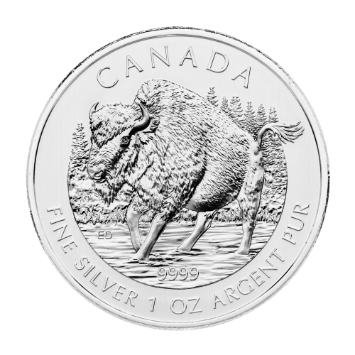 1 oz 2013 Canadian Wood Bison Silver Coin | Royal Canadian Mint