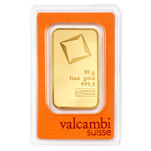 50 gram Gold Bar | Valcambi