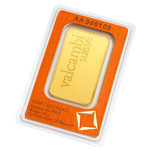 50 gram Gold Bar | Valcambi