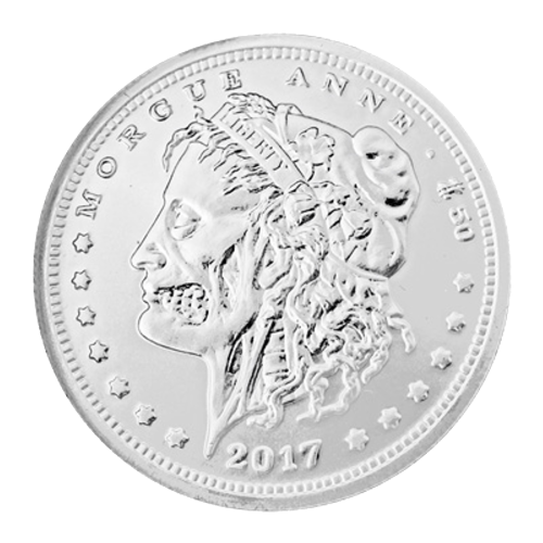 1 oz Zombucks Morgue Anne Silver Round | Elemetal Mint