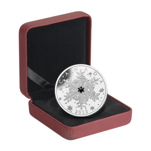 1 oz 2013 Winter Snowflake Silver Coin with Swarovski Crystal