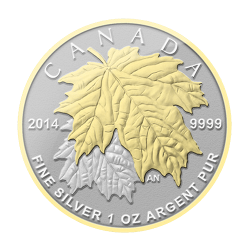 Fractional Set of 2014 Canadian Maple Leaf Gilded Silver Coins | Royal Canadian Mint