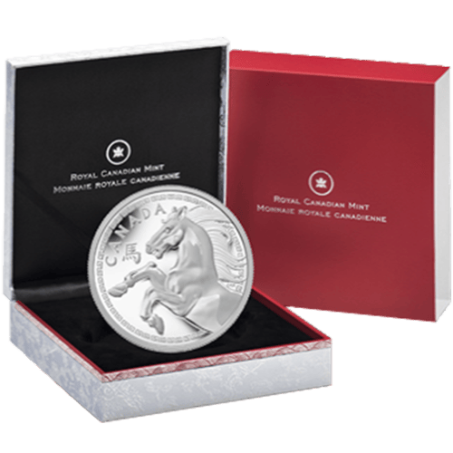 1 kilo 2014 Year of the Horse Silver Proof Coin | Royal Canadian Mint