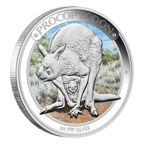 Pièce 1 once d'argent Série Megafaune Procoptodon 2013 | Monnaie de Perth