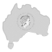 Pièce 1 once d'argent En forme de carte d'Australie Ornithorynque 2013 | Monnaie de Perth