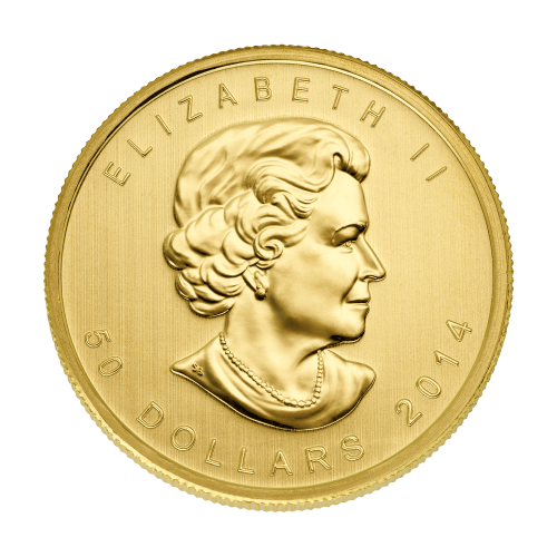 Pièce 1 once d'or Feuille d'érable canadienne 2014