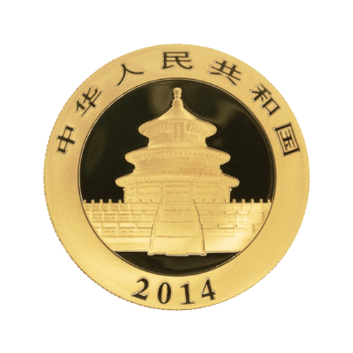 Pièce 1/2 once d'or Panda Chine 2014 | Monnaie chinoise