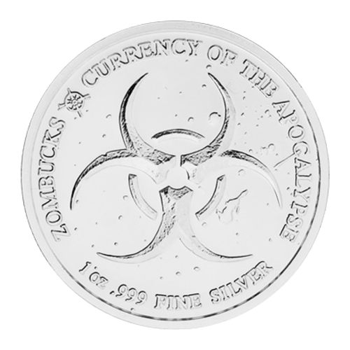 1 oz Zombucks Zombuff Silver Round | Elemetal Mint