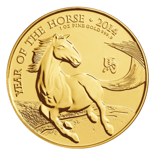 Pièce 1 once d'or Année lunaire du Cheval 2014 | La Monnaie royale