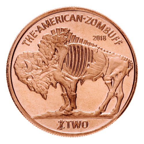 1 oz Zombucks Zombuff Copper Round | Elemetal Mint