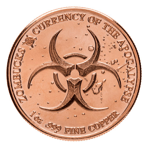 1 oz Zombucks Zombuff Copper Round | Elemetal Mint