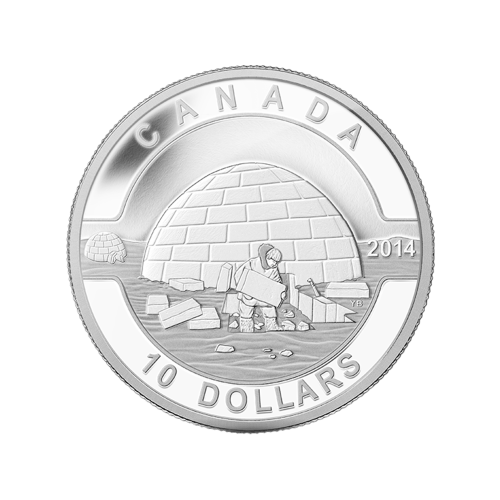 1/2 oz 2014 O Canada Series - Igloo Silver Coin