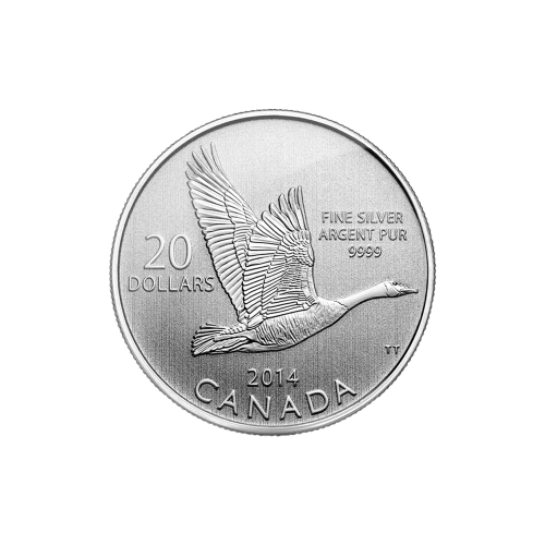 1/4 oz 2014 $20 for $20 Canada Goose Silver Coin