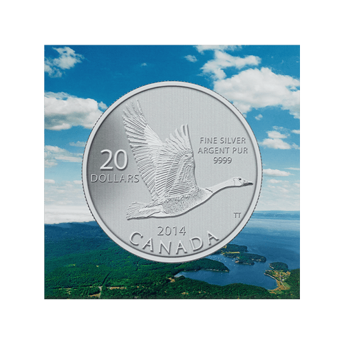 1/4 oz 2014 $20 for $20 Canada Goose Silver Coin