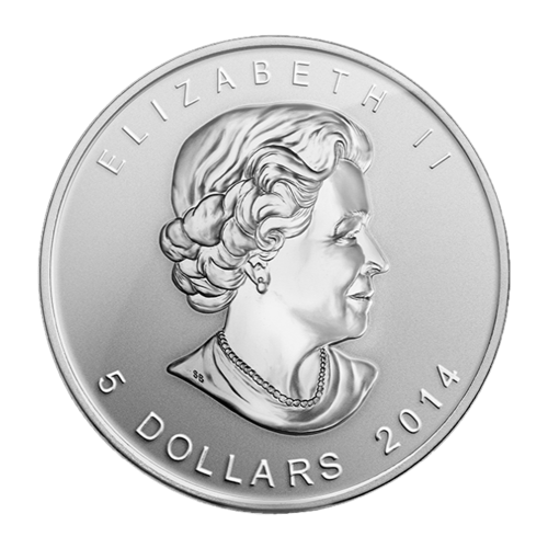Ronde 1 once d'argent Épreuve numismatique inverse Feuille d'érable canadienne 2014