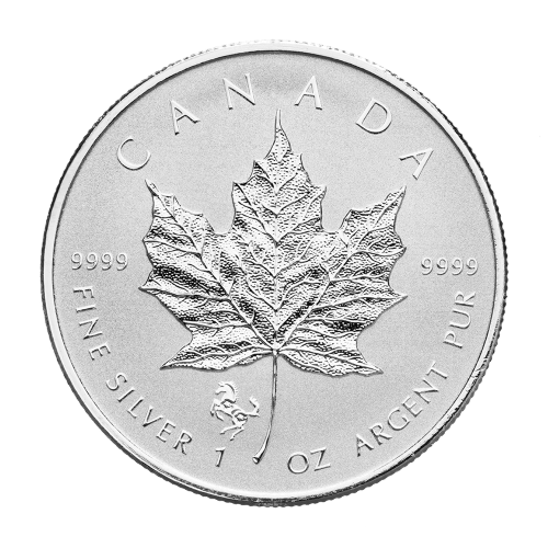 Pièce 1 once d'argent Feuille d'érable canadienne Marque d'atelier Année du Cheval 2014