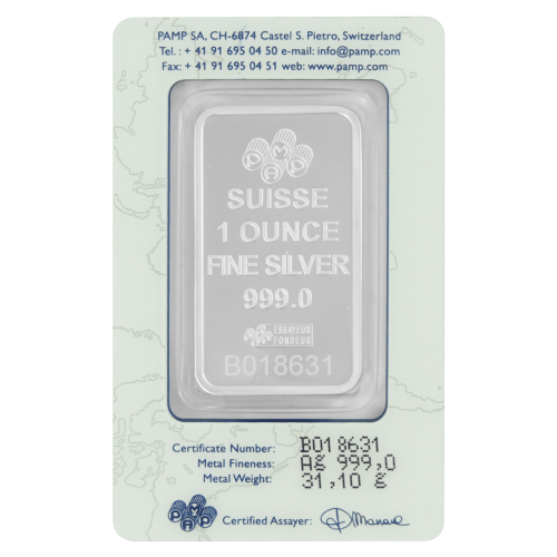 1 oz Lady Fortuna Silver Bar | PAMP Suisse