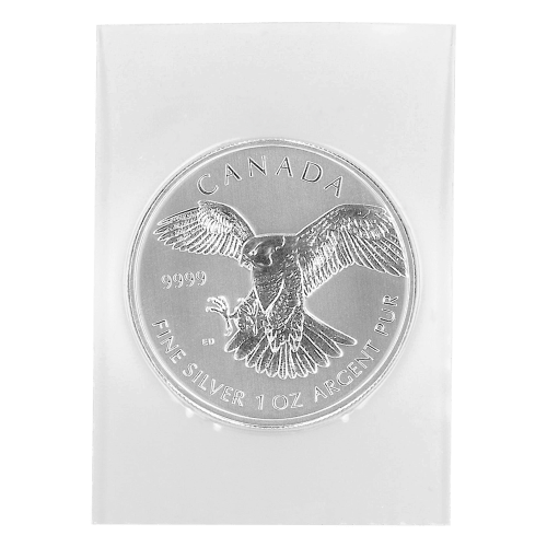 Pièce 1 once d'argent Série Oiseaux de Proie | Faucon pèlerin Emballage Flex MRC 2014