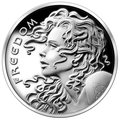 Ronde 5 onces d'argent Semblable à Épreuve Fille de la liberté 2014