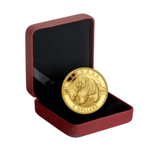 Pièce 1/10 once d'or Série Ô Canada - Grizzly 2014 | Monnaie royale canadienne