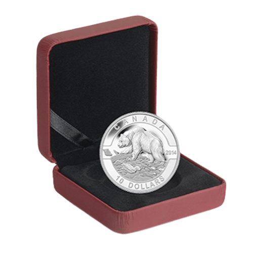 1/2 oz 2014 O Canada Series - Grizzly Bear Silver Coin