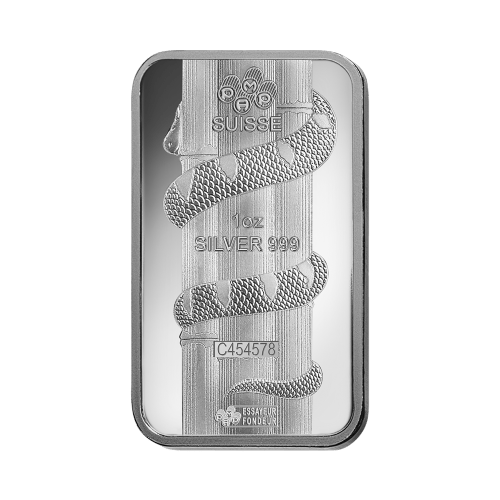 1 oz 2013 Year of the Snake Silver Bar | PAMP Suisse