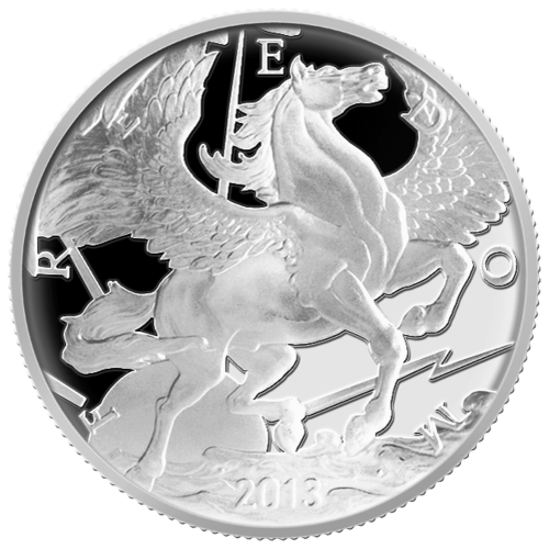 10 oz 2013 Pegasus Silver Proof Round