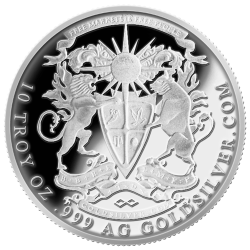 10 oz 2013 Pegasus Silver Proof Round