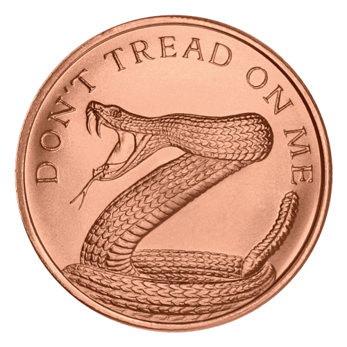 Ronde 1 once de cuivre Don't Tread on me 2014