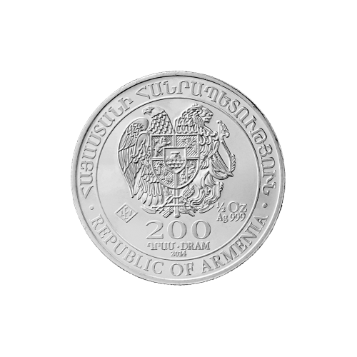 Pièce 1/2 once d'argent Arche de Noé Arménie 2014