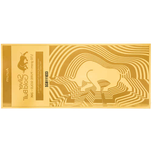 1/10 gram Silver Gold Bull Aurum Gold Thin Wafer