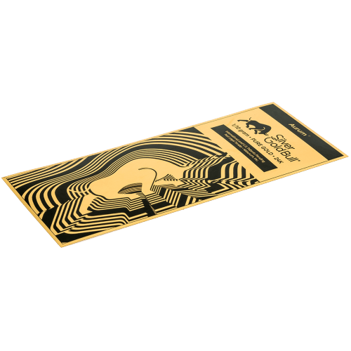 1/10 gram Silver Gold Bull Aurum Gold Thin Wafer