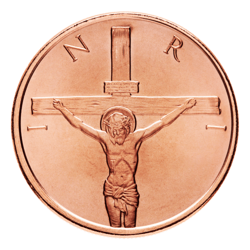 Ronde 1 once de cuivre La Crucifixion 2014
