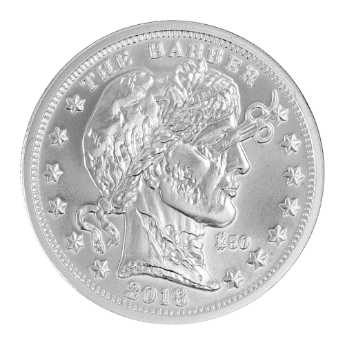 1 oz Zombucks The Barber Silver Round | Elemetal Mint