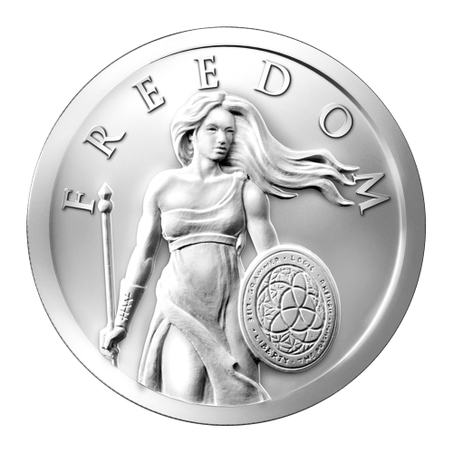 Ronde 1 once d'argent Liberté debout 2014
