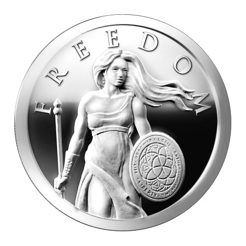 1 oz 2014 Standing Freedom Silver Proof-like Round